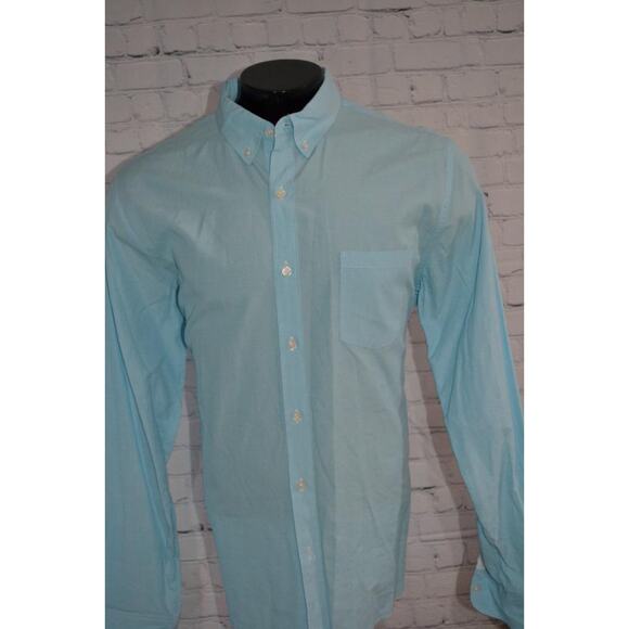 46157-a J.Crew Dress Shirt Front Pocket Slim Fit Blue Cotton Size XL Mens - Picture 7 of 7